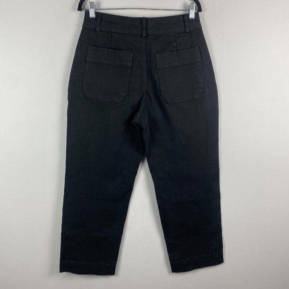 Everlane The Organic Cotton Straight-Leg Pants Size 10 Black - Picture 4 of 10